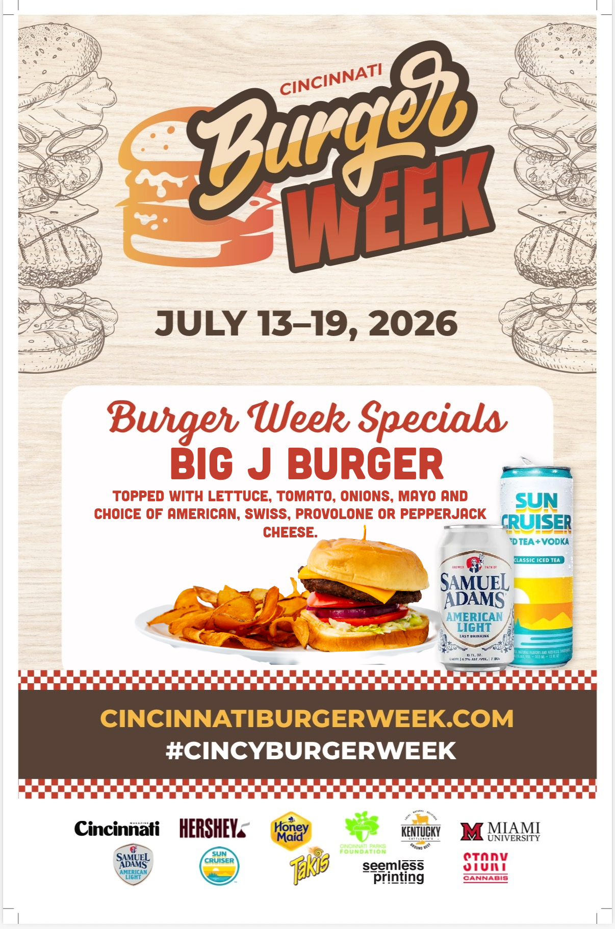 Cincinnati Burger Week — Big J Burger $9 at JTAPS Bar and Grill